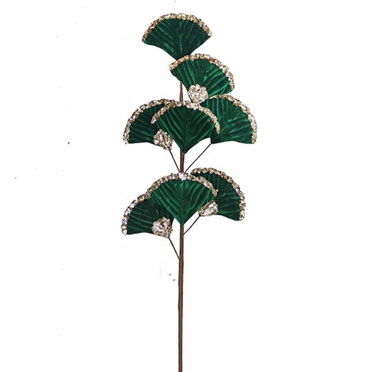Χριστουγεννιάτικο Κλαδί Ginkgo Glitter Πράσινο 15x65cm 312.035.0048.75