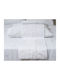 Viopros Set Bed Sheets Super King 240x260cm White 4 Pieces