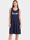 Cherry Sommerliches Damen-Nachthemd Marineblau