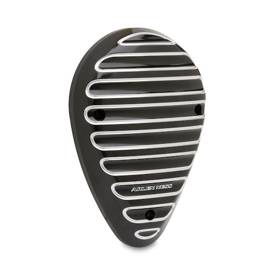 Arlen Ness Motorcycle Horn Cover 18 20 Indian Black Finned Horn Cover Black