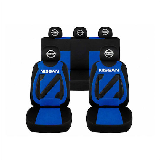 Set Huse Scaune Auto Universale Nero Albastre Nissan