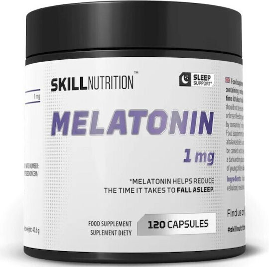 Skill Nutrition Melatonin 1mg Nahrungsergänzungsmittel Für Den Schlaf 120 Kapseln