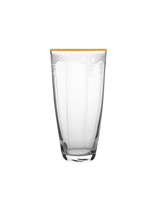 Bohemia Elisabeth Set Water Glasses Crystal Gold Colour 350ml 6 Pieces