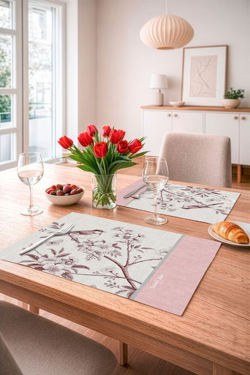 Saint Clair Stoff Tischsets Rosa 45x33cm