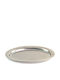 Narin Retro Servierplatte Oval Rostfreier Stahl Silber 31x23cm