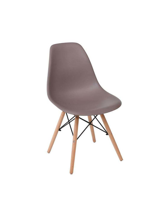 Legno Καρέκλα Τραπεζαρίας Ξύλινη Sand Beige