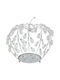 Decorative Metallic Apple 26x20x26 Cm Silver Crystals Mirror Keskor 43318-1