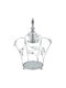 Coronă Metalică Decorativă 18x14x27 Cm Din Cristale Argintii Pentru Oglindă Keskor 43299-3
