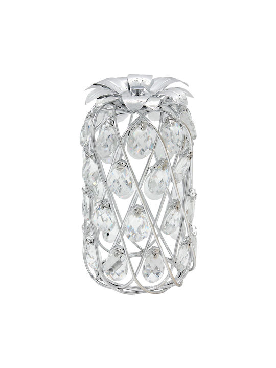Metallic Decorative Φ12x22 Pineapple Silver Crystals Keskor 43301