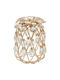 Keskor 43302 Metallisches Tischdekoration 13x18 Ananas Gold Kristalle