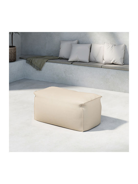 Πουφ Σκαμπό Αδιάβροχο Redang Beige 75x40x33cm