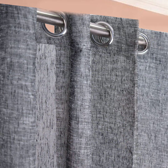 SpitiBazaar Mit Grommet Dunkelgrau Vorhänge 270x280cm