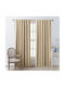 Sidi Home Plast Blackout Curtain with Grommets Beige 140x260cm