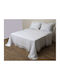 Viopros Σετ Κουβερλί Υπέρδιπλο Microfiber Λευκό 240x250cm 3τμχ