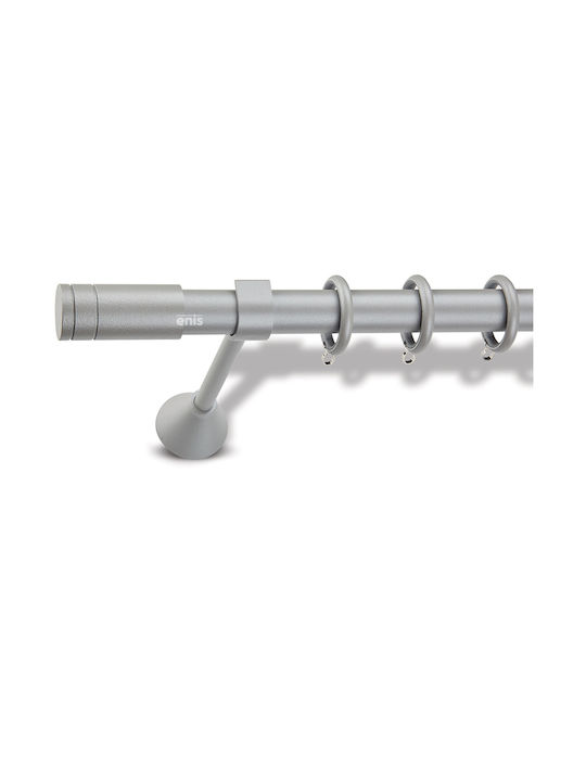 Metallisches Vorhangstangen Tapa Riga Φ25 Enis Oval Eisen Μο 300 cm Silber Pastell