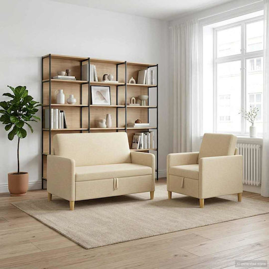 Set Mobilă Living Scaun Cu 2 Locuri și Fotoliu