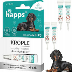 Happs Kräuter-Tropfen Flöhe Zecken Kleine Hunde Bis 10kg 4 Stück