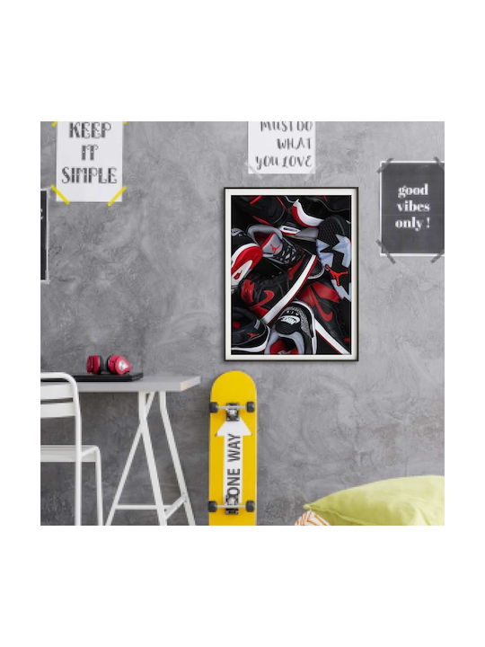 Poster Jordan Sneakers Kds012a 40cm X 50cm Μαύρ...