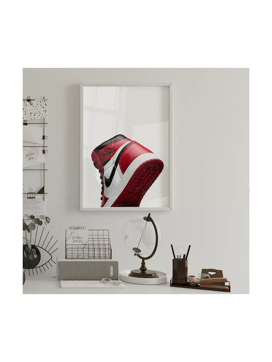 Poster Chicago Air Jordan 1 Snk41a 40cm X 50cm Μαύρη Ξύλινη Κορνίζα