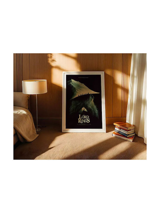 Poster Lord Rings Gandalf Mv144 40cm X 50cm Black Wooden Frame