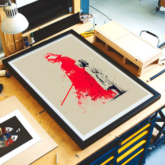 Poster Star Wars Darth Vader Banksy Art Mv304 40cm X 50cm Μαύρη Ξύλινη Κορνίζα