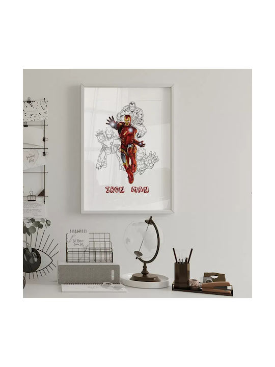 Comic Poster Iron Man Cm032 40cm X 50cm Μαύρη Ξ...