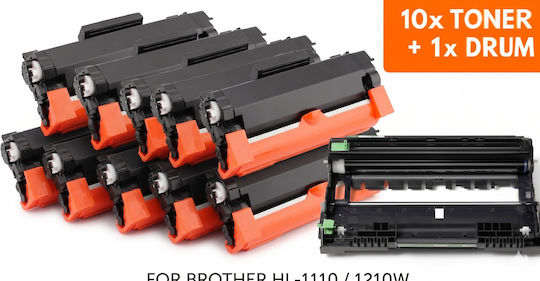Compatible Toner For Brother Hl-1110 1210w Laser Printer Black