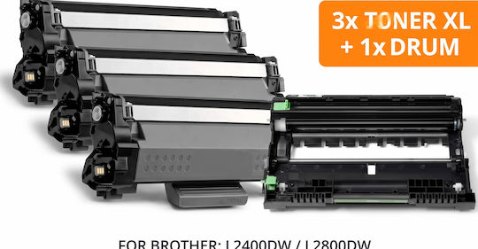 Compatible Toner For Laser Printer Brother Brother HL-L2400DW & MFC-L2800DW Black High Yield