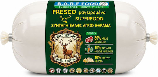 Barf Food Σαλάμι Σκύλου με Ελάφι, Λαχανικά, Φρούτα, Κρέας και Ελαιόλαδο 500gr
