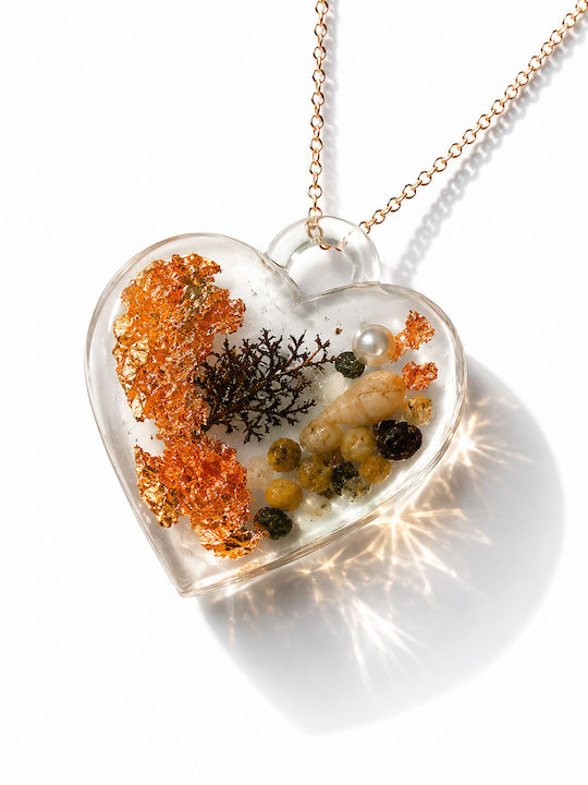 Elle Halskette mit Herz-Design aus Harz