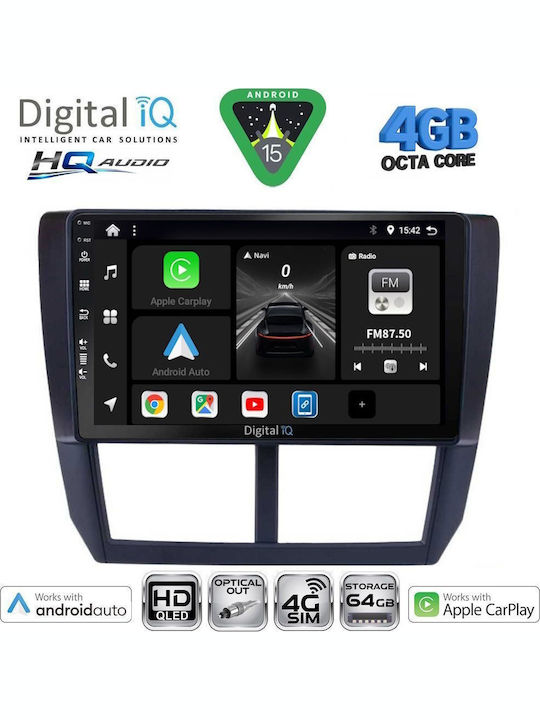 Digital IQ Car Audio System for Subaru Forester / Impreza 2008-2013 (Bluetooth/USB/WiFi/GPS/Apple CarPlay/Android Auto) with 9" Touch Screen