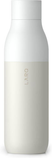 Thermos Bottle Stainless Steel 740ml Twist Top Granite White