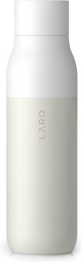 Thermos Bottle Stainless Steel 500ml Twist Top Granite White