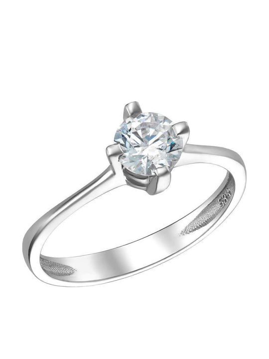 Ioannis Kosmima Single Stone Ring In 9K White G...