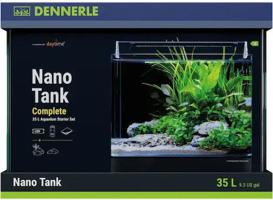 Dennerle Acvariu Pentru Pești Complet Cu Capacitate De 35l Cu Filtru Negru