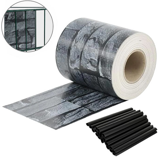 Material De Construcție Pentru Garduri De Grădină Din PVC 19 Cm Gri