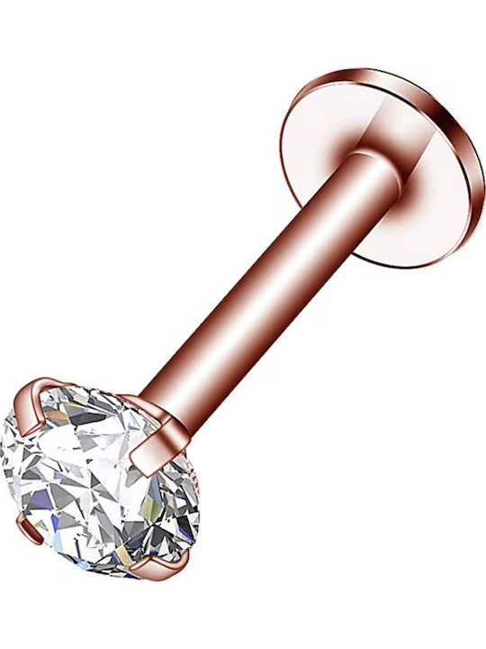 Amalfi Accessories Amalfi Accessories Ohrringe Piercing Aus Vergoldetem Stahl Rosa