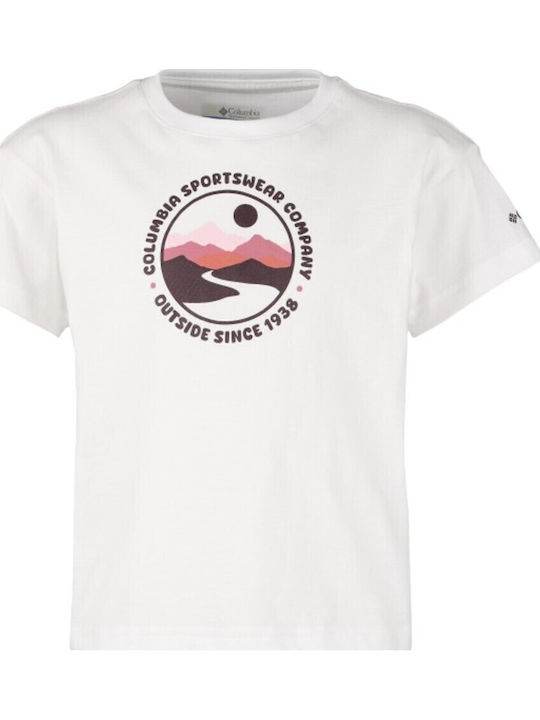 Columbia Kids T-shirt White Mission Lake