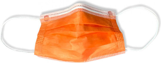 Syndesmos 3ply Protective Mask Non-Reusable Surgical Orange 5205056452844 50pcs