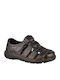 Leather Men's Sandals in Black Color