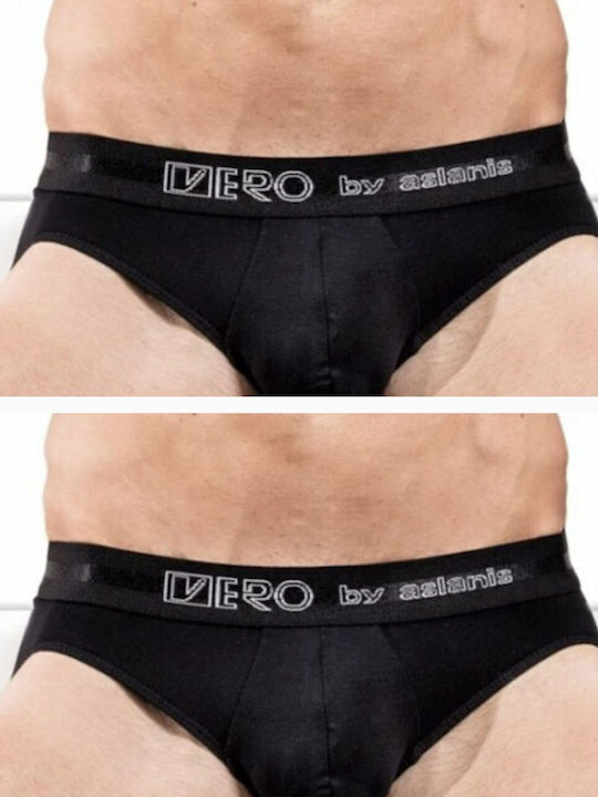 Vero by Aslanis Ανδρικά Σλιπ Μαυρο-μαυρο 2Pack