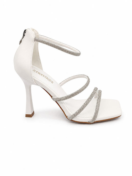 Diamantique Sandals with Strass White