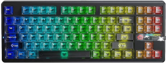 Aula F87 Pro V2 Ασύρματο Gaming Μηχανικό Πληκτρολόγιο Tenkeyless με RGB φωτισμό (Αγγλικό US)