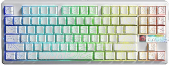 Aula F87 Pro V2 Wireless Gaming Mechanical Keyboard Tenkeyless with RGB Lighting English US White