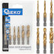 Geko Set 6 Burghie HSS De Titan Cu Cap Hexagonal Pentru Metal