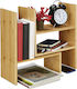 Relaxdays Bamboo Desk Shelf 40x16x53 Cm Natural Color Adjustable