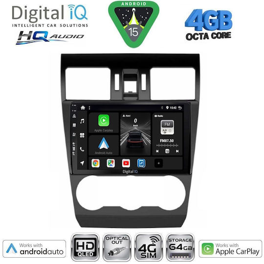 Digital IQ Car Audio System for Subaru Forester / Impreza 2013-2019 (Bluetooth/USB/WiFi/GPS/Apple CarPlay/Android Auto) with 9" Touch Screen