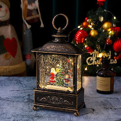 Illuminated Lantern with Santa Claus