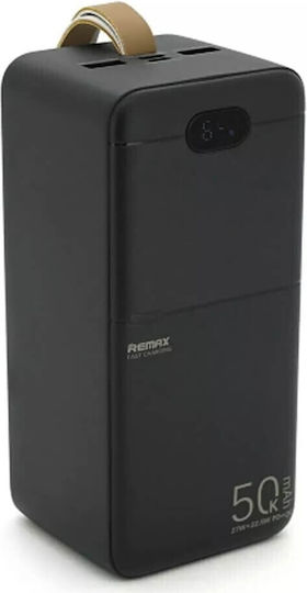Remax RPP-117 Power Bank 50000mAh 27W With 2 USB-A Output Ports And USB-C Output Port Power Delivery Black