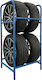 Relaxdays Steel Tire Rack Blue 106x46x53 Cm